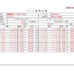 リース管理台帳・作成簡単な記入例ありの項目シンプルなエクセル一覧表のテンプレートとなります。リースを行う会社などが、支払い期間やリース料などを一覧で管理する管理