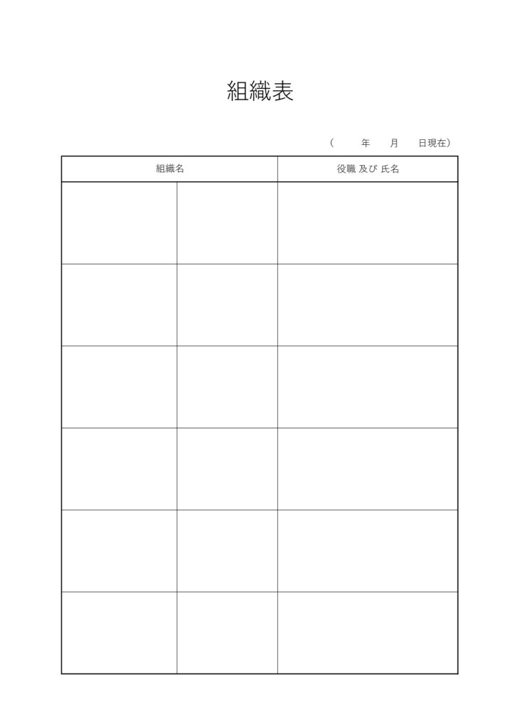 作成方法が簡単な組織票「Exc